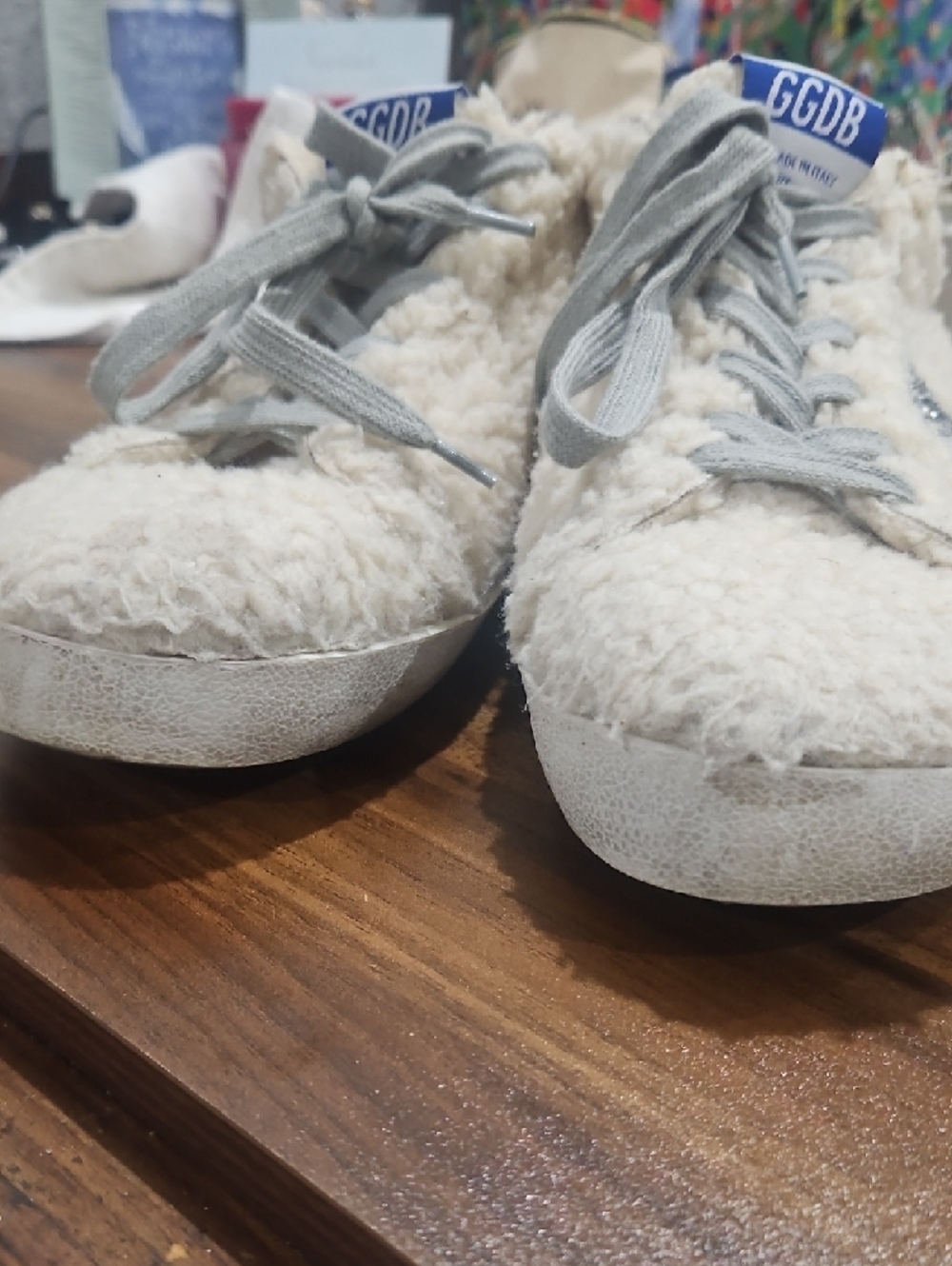 Golden Goose Superstar Sabot Shearling Sneakers size 8.5 - Picture 7 of 10